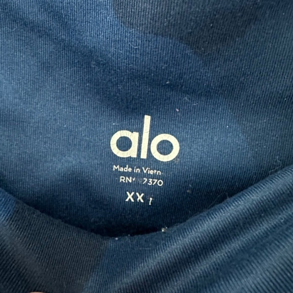 Alo High Rise Airbrush Legging Full Length Blue Shimmer Camo XXS - Picture 4 of 5